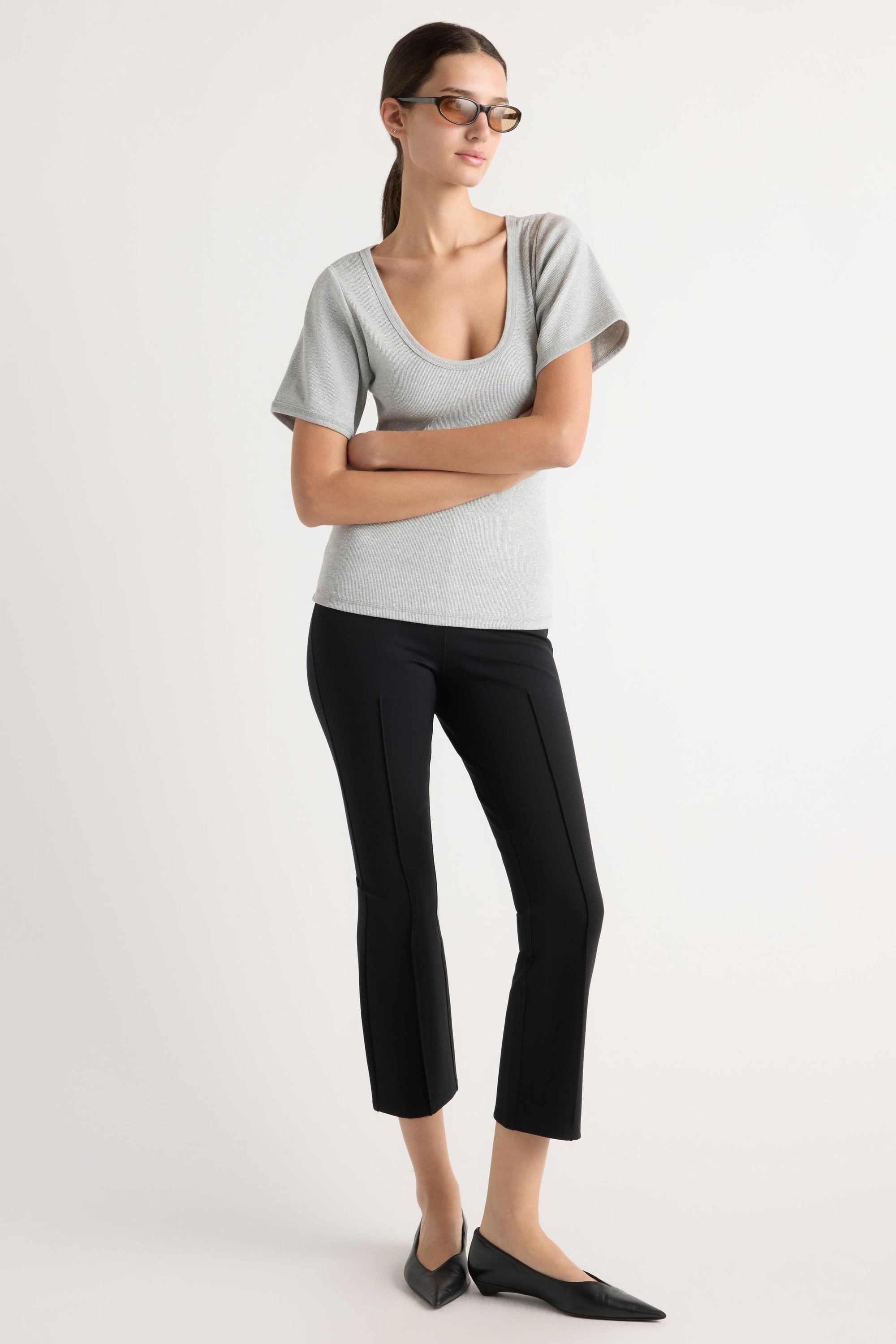Tez Kick-Flare Ponte Stretch Pant Black / XL