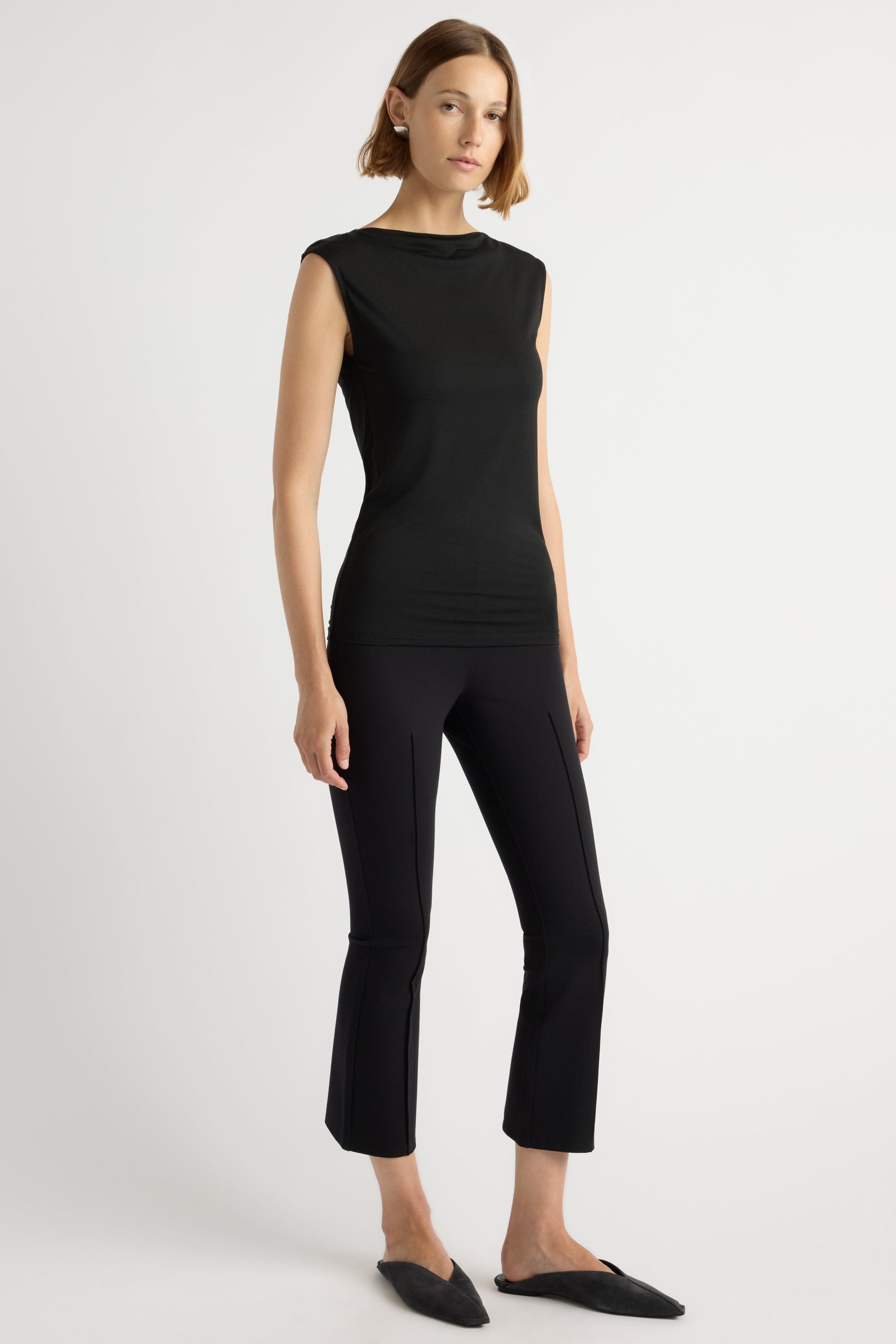 Tez Kick-Flare Ponte Stretch Pant Black / XL Tez Kick-Flare Ponte Stretch Pant Black / XL