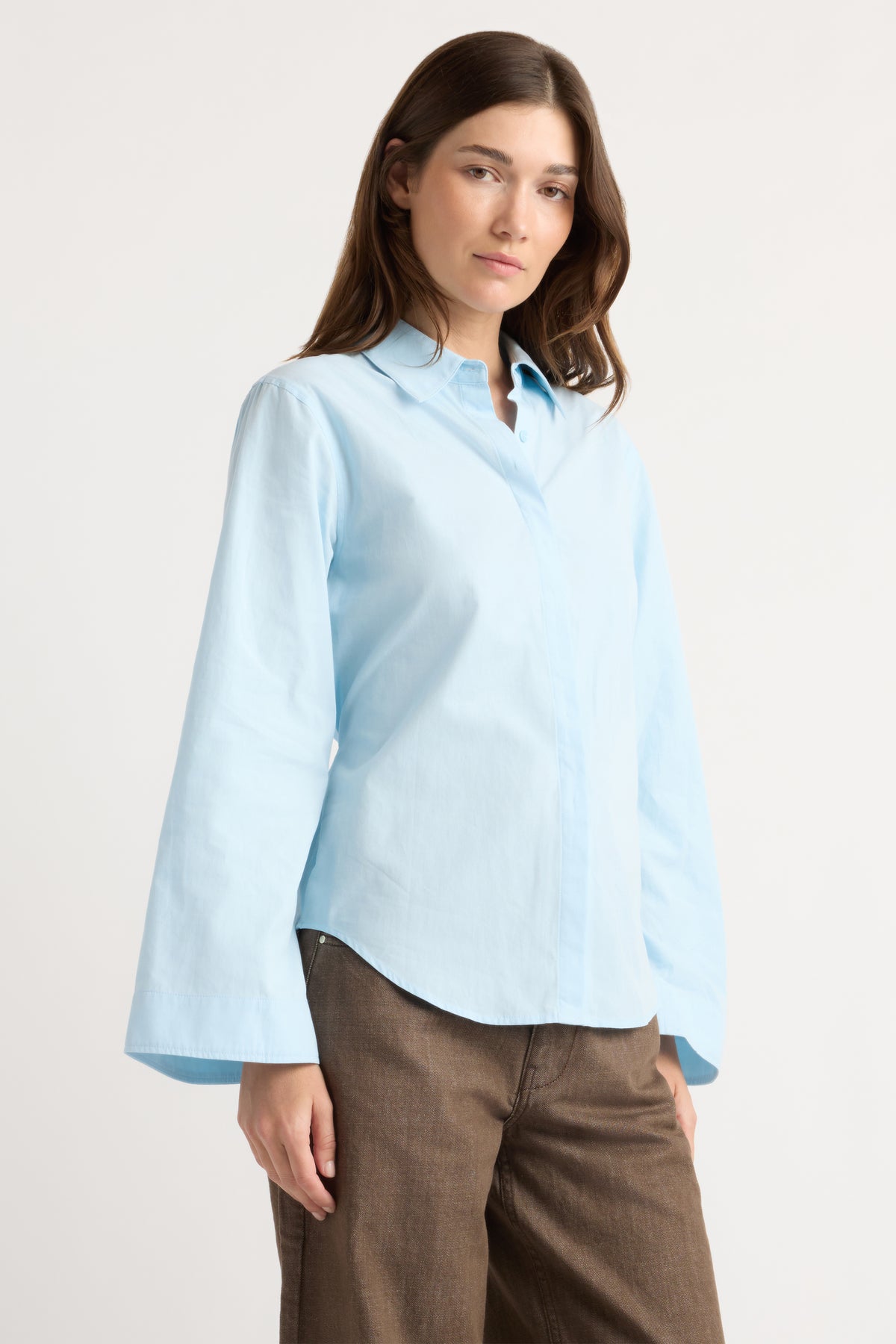 Theo Relaxed Bell-Sleeve Shirt