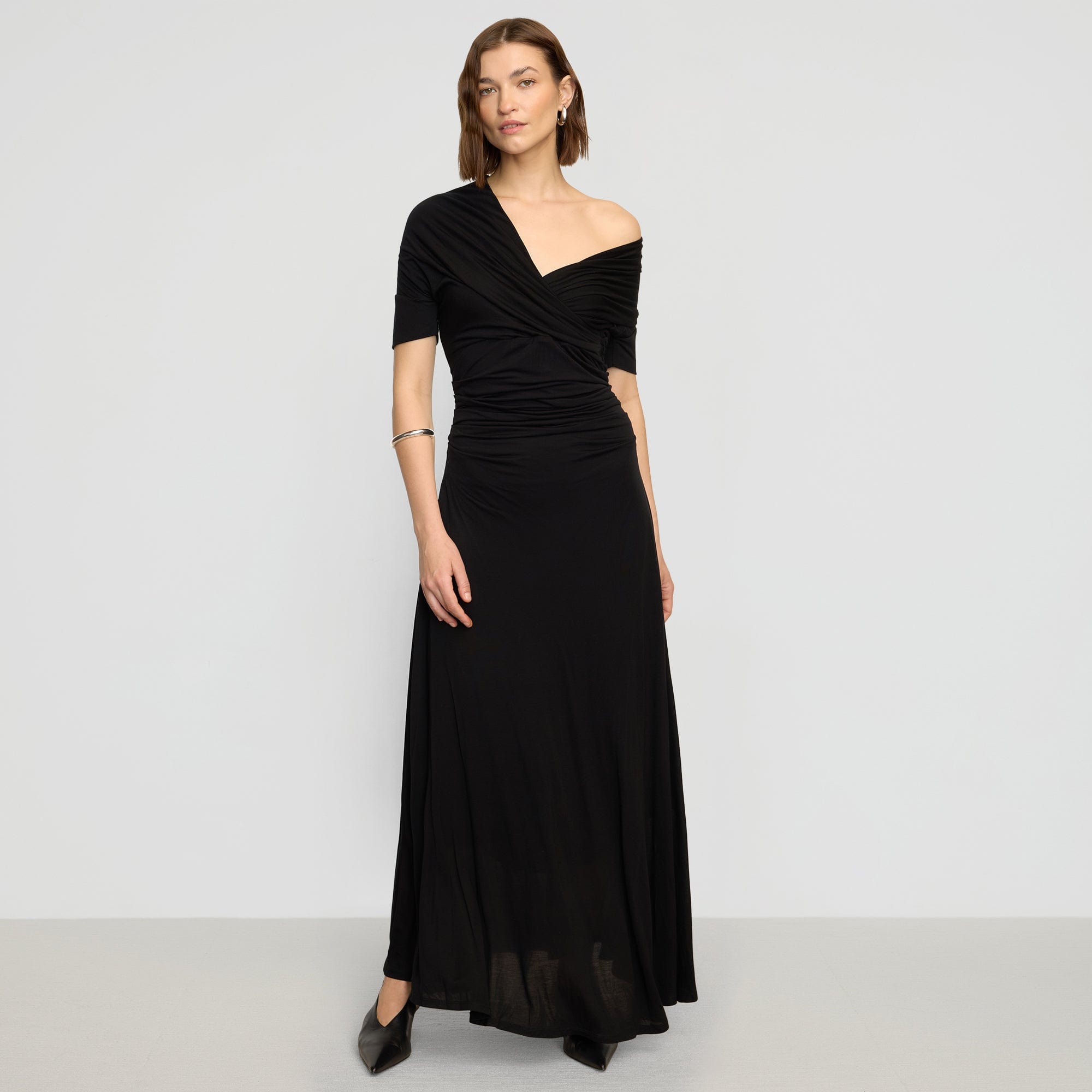 【FETICO】JERSEY OFF SHOULDER DRESS Off The Shoulder Long Sleeve Dress – Guizio