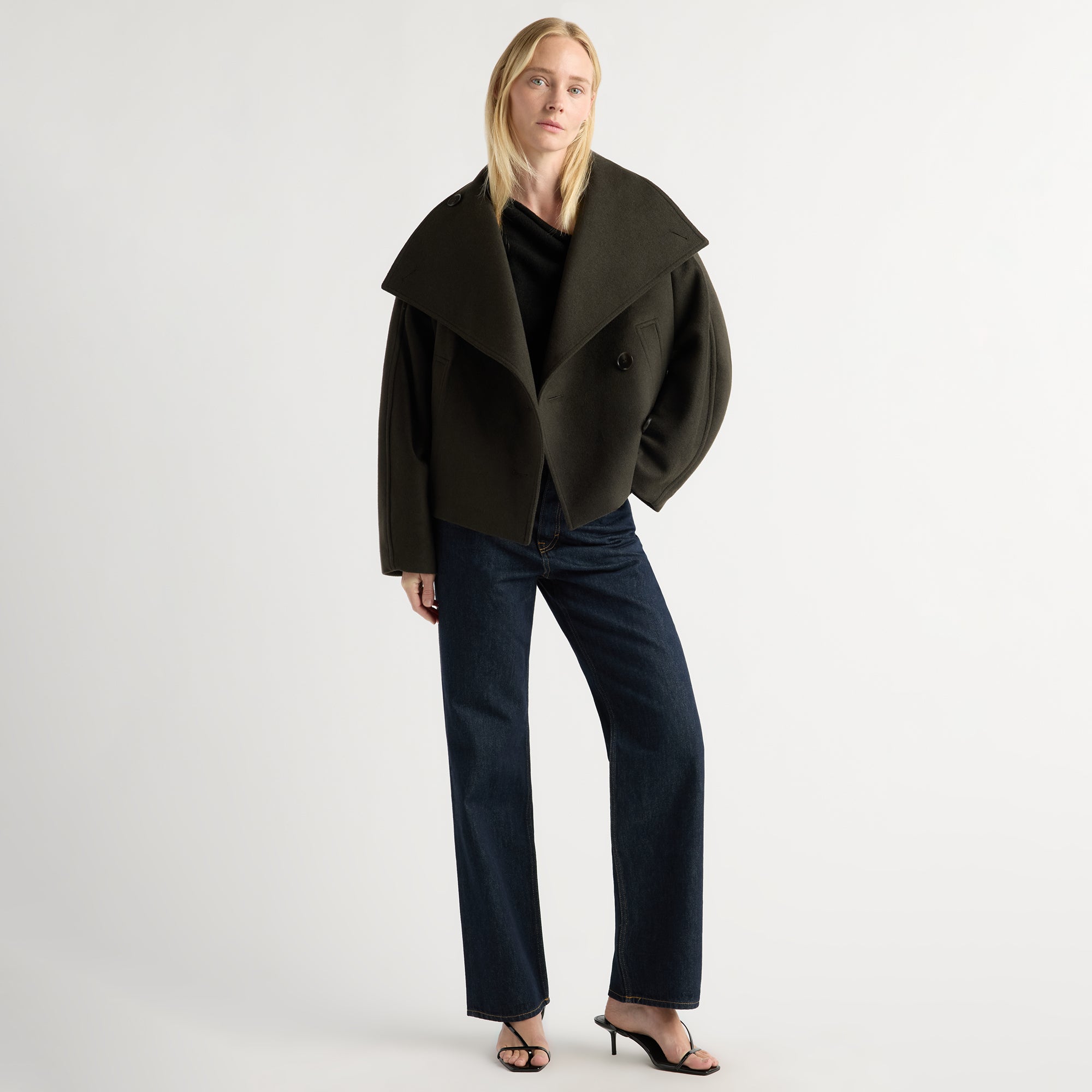 Vashti Wool-Blend Collared Peacoat