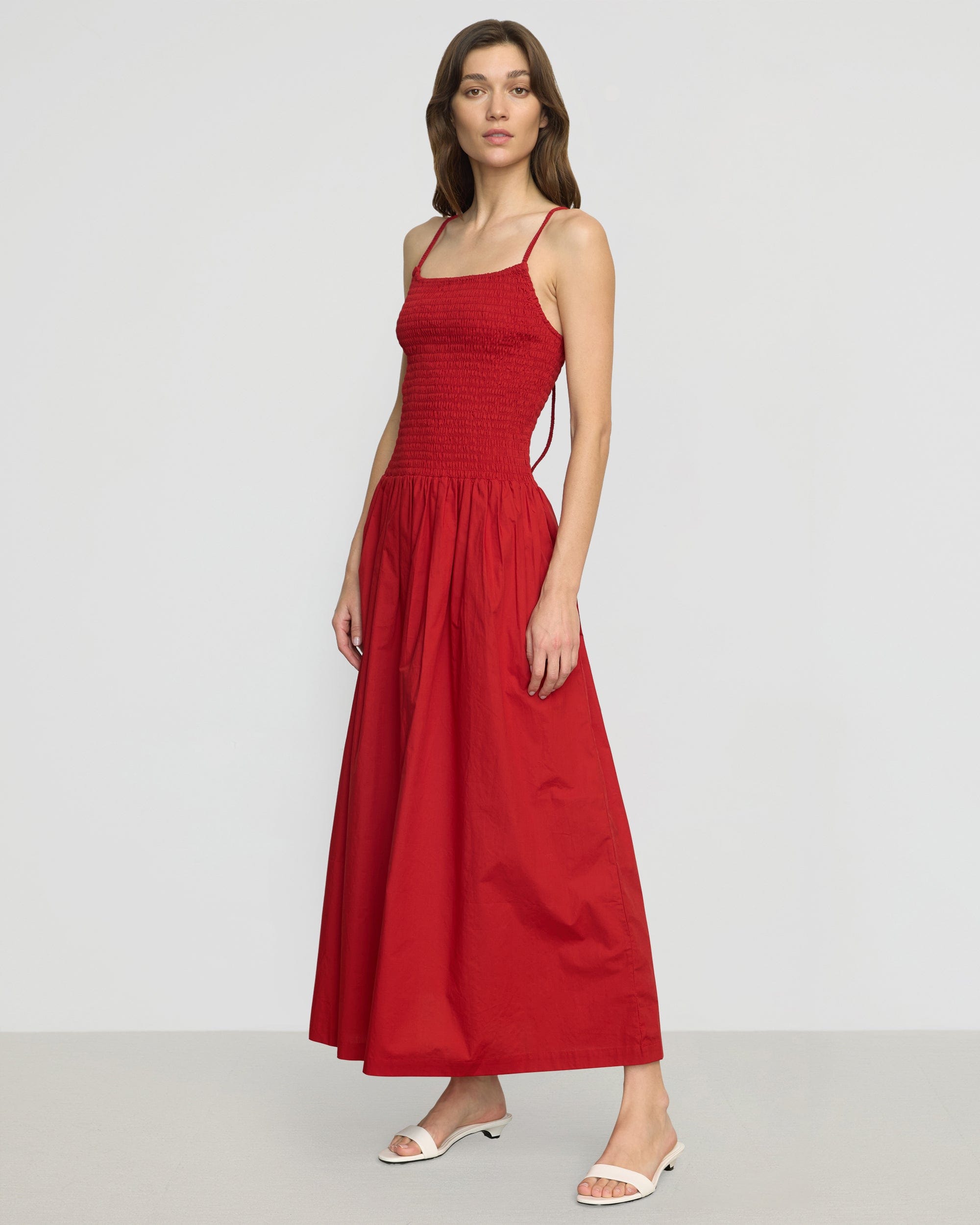 Venus Smocked Organic Cotton Midi Dress Venus Smocked Organic Cotton Midi Dress