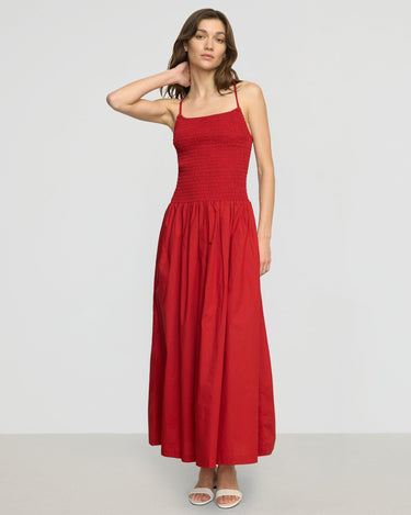 Renée | Venus Smocked Organic Cotton Midi Dress
