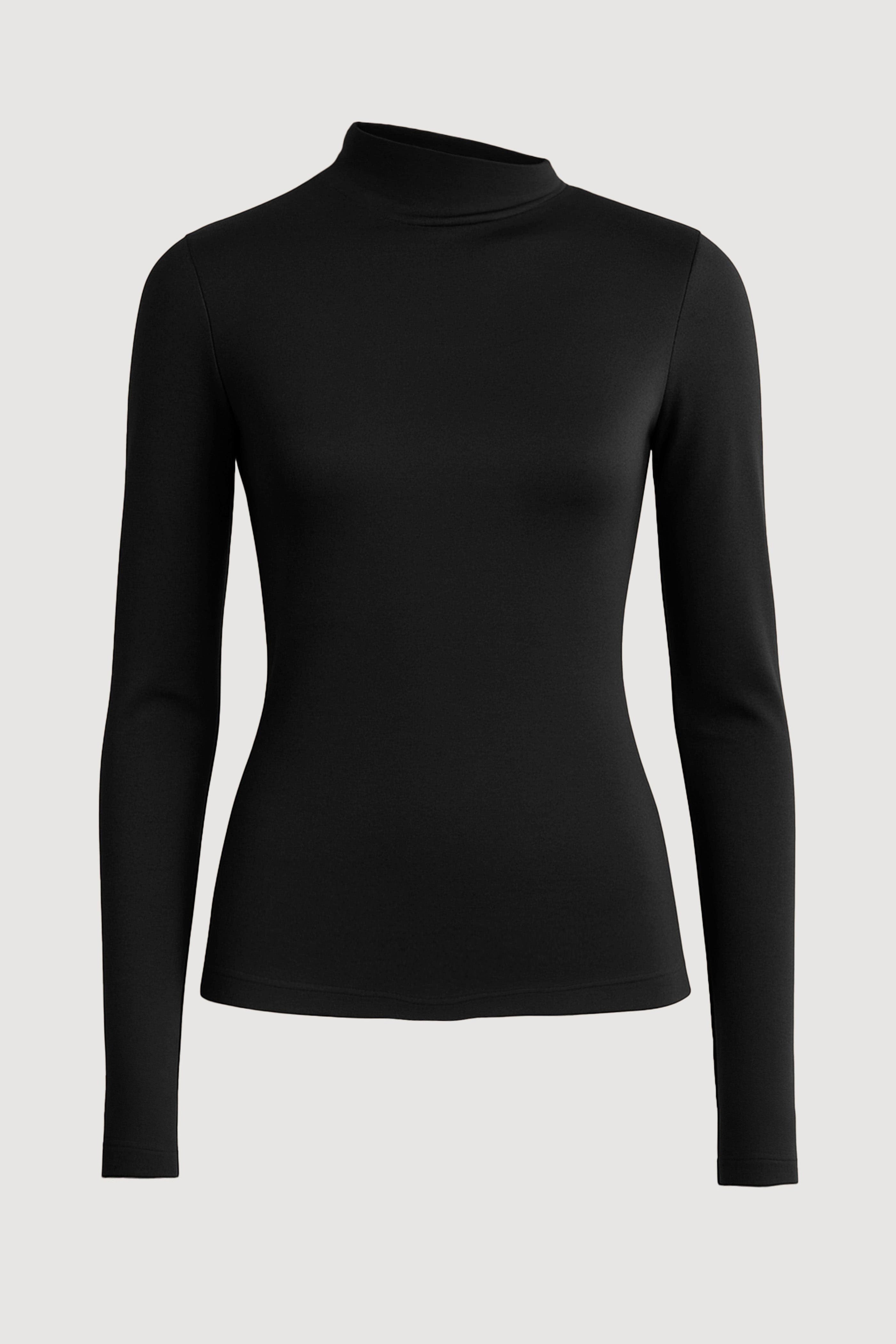 Vittoria Asymmetric-Neck Semi-Sheer Ruched Tee
