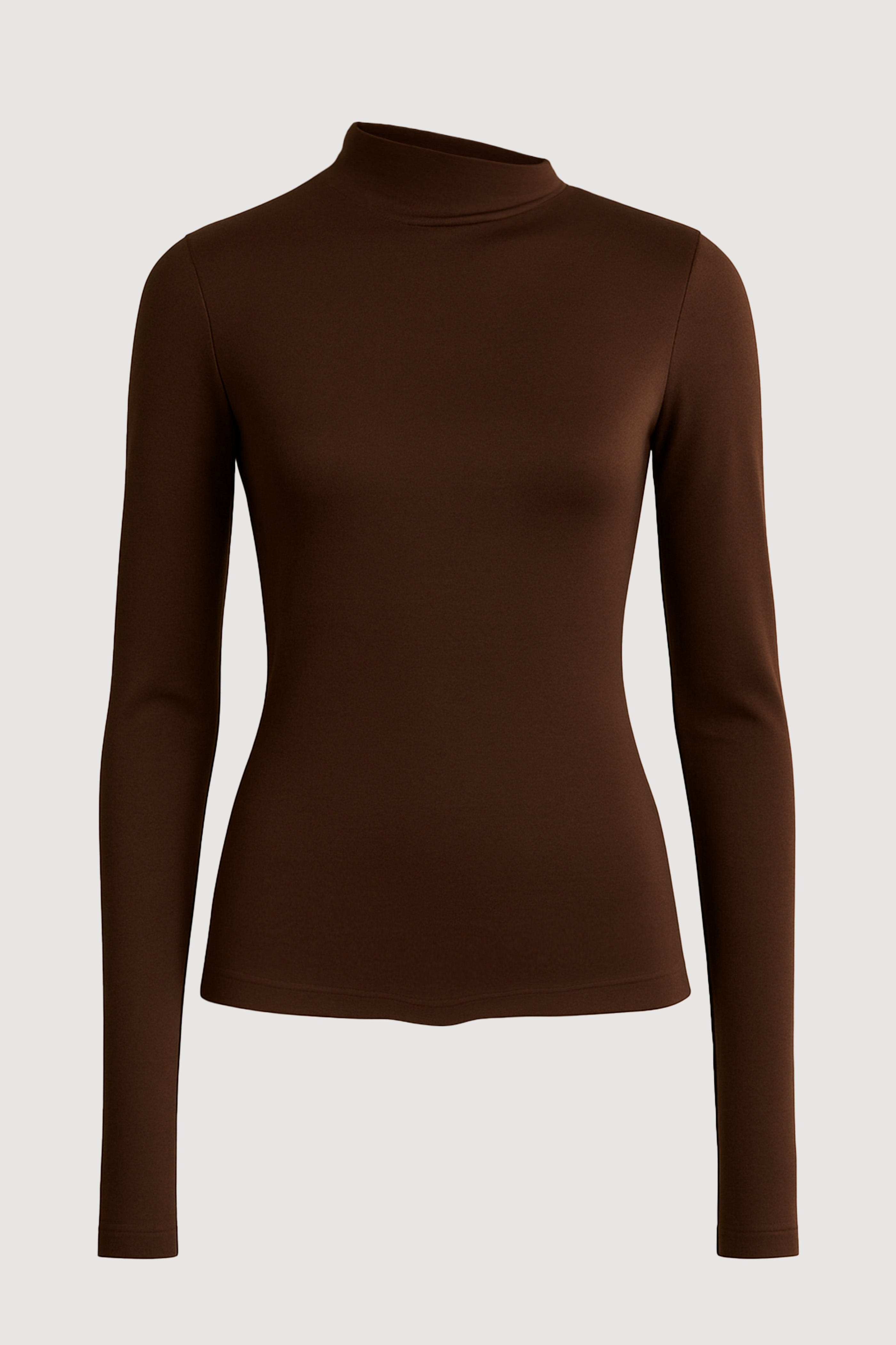 Vittoria Asymmetric-Neck Semi-Sheer Ruched Tee