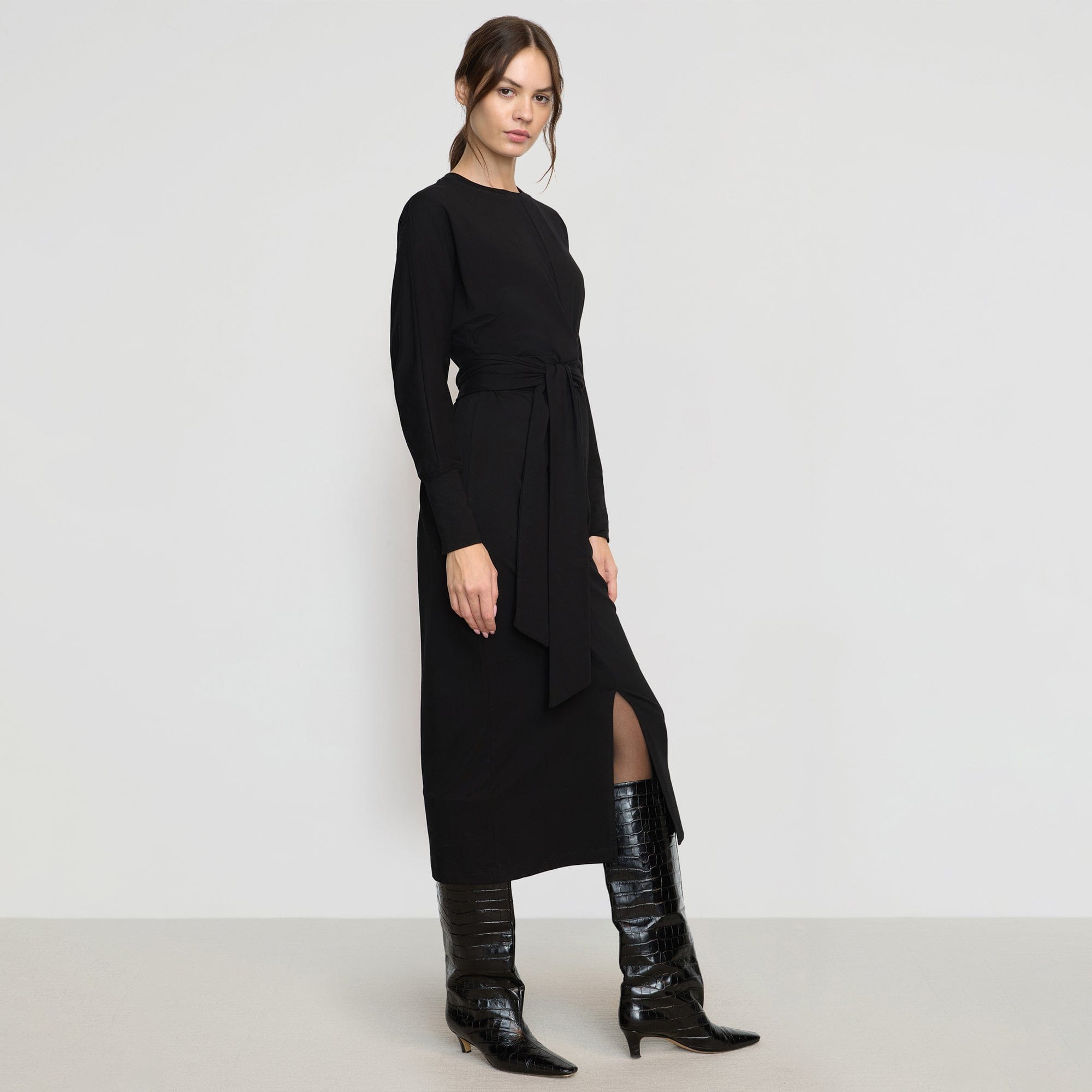 onit オニット COTTON BACK DESIGN L/S DRESS onit オニット COTTON