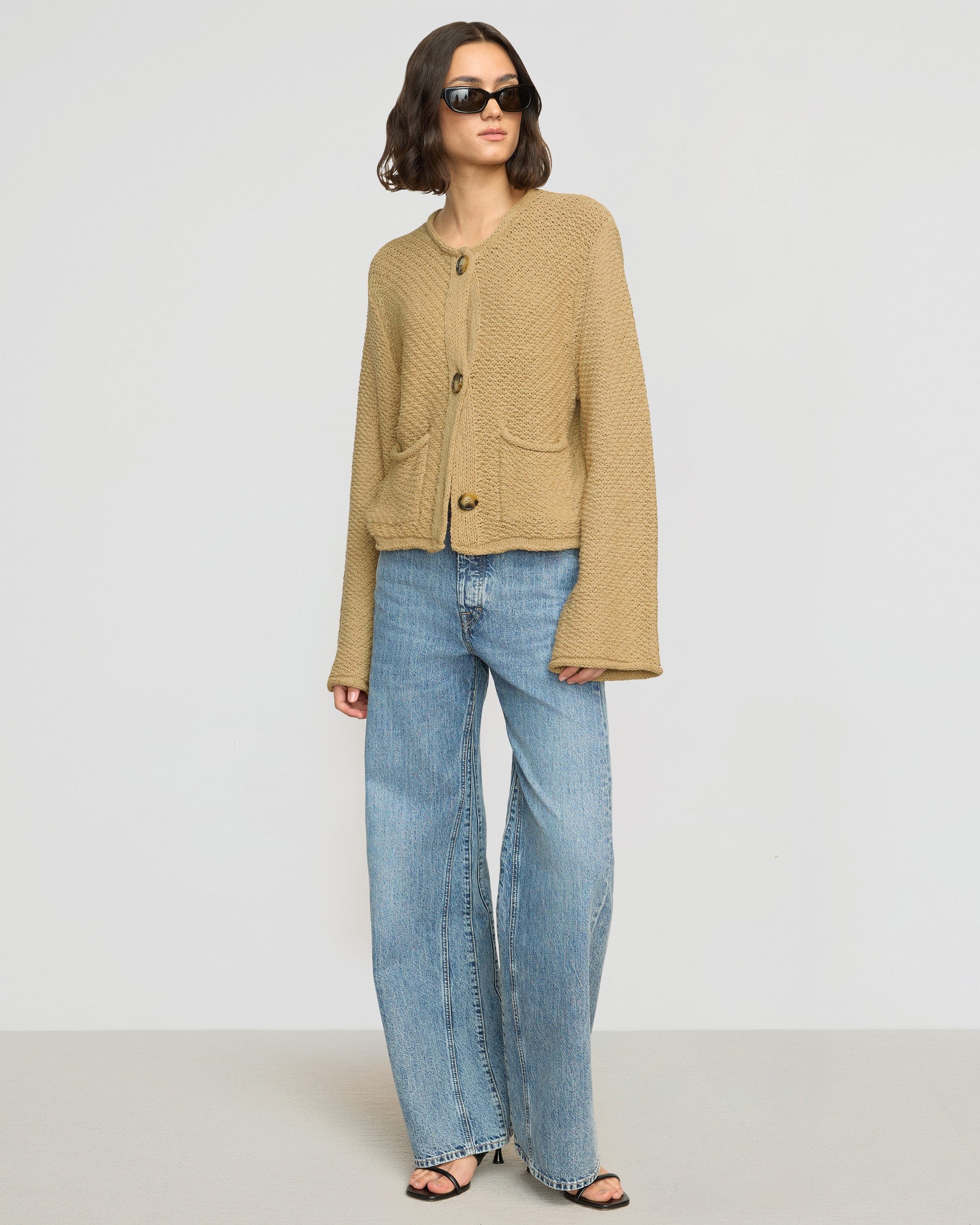 売れ筋商品|||ビーヤング ニット&セーター レディース アウター BYNAKTA - Cardigan - tannin melange BTFBM Casual Cardigan Sweater for Women Fall 2025 Long