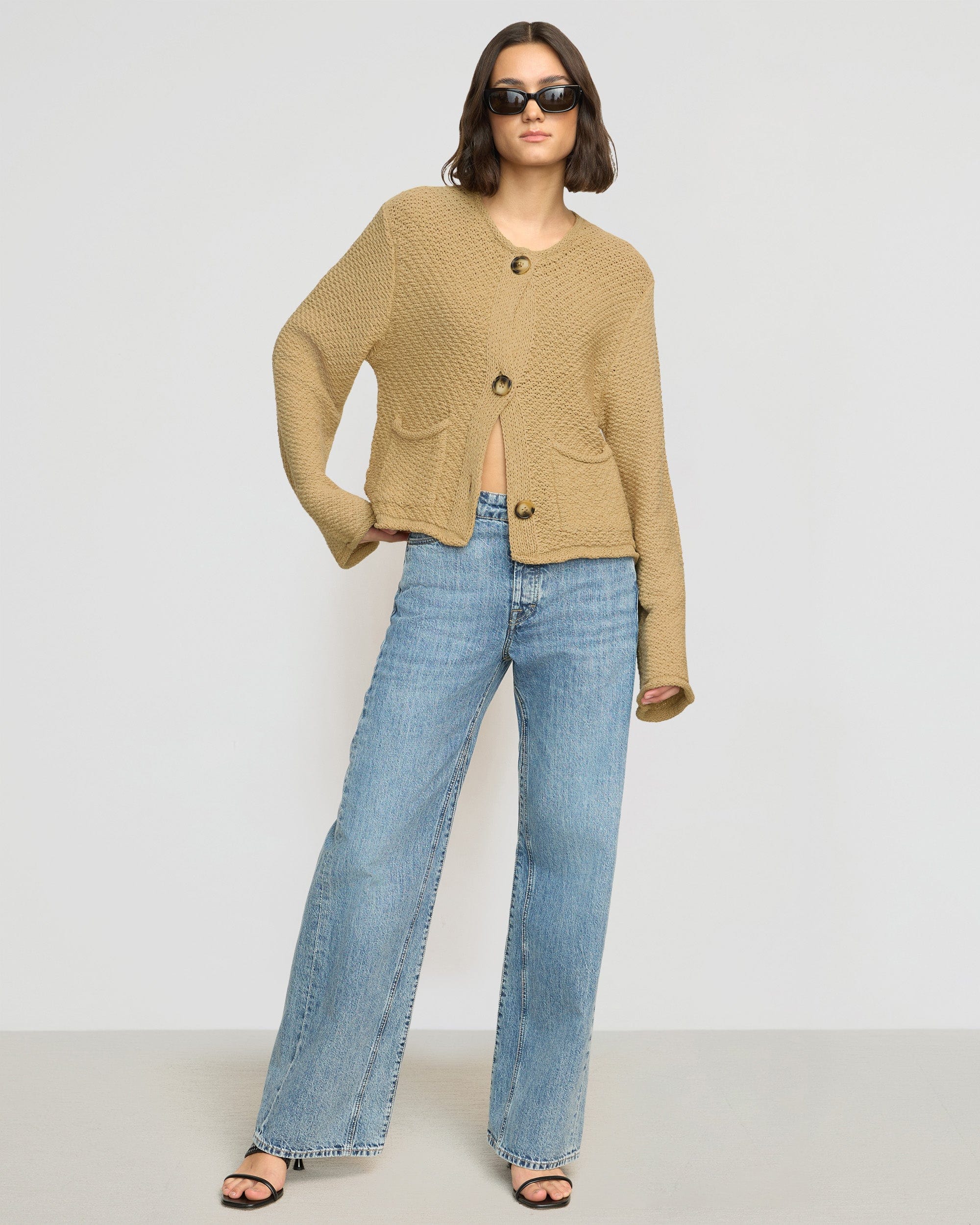 Madeline Linen & Organic-Cotton Cardigan | Garnet Hill