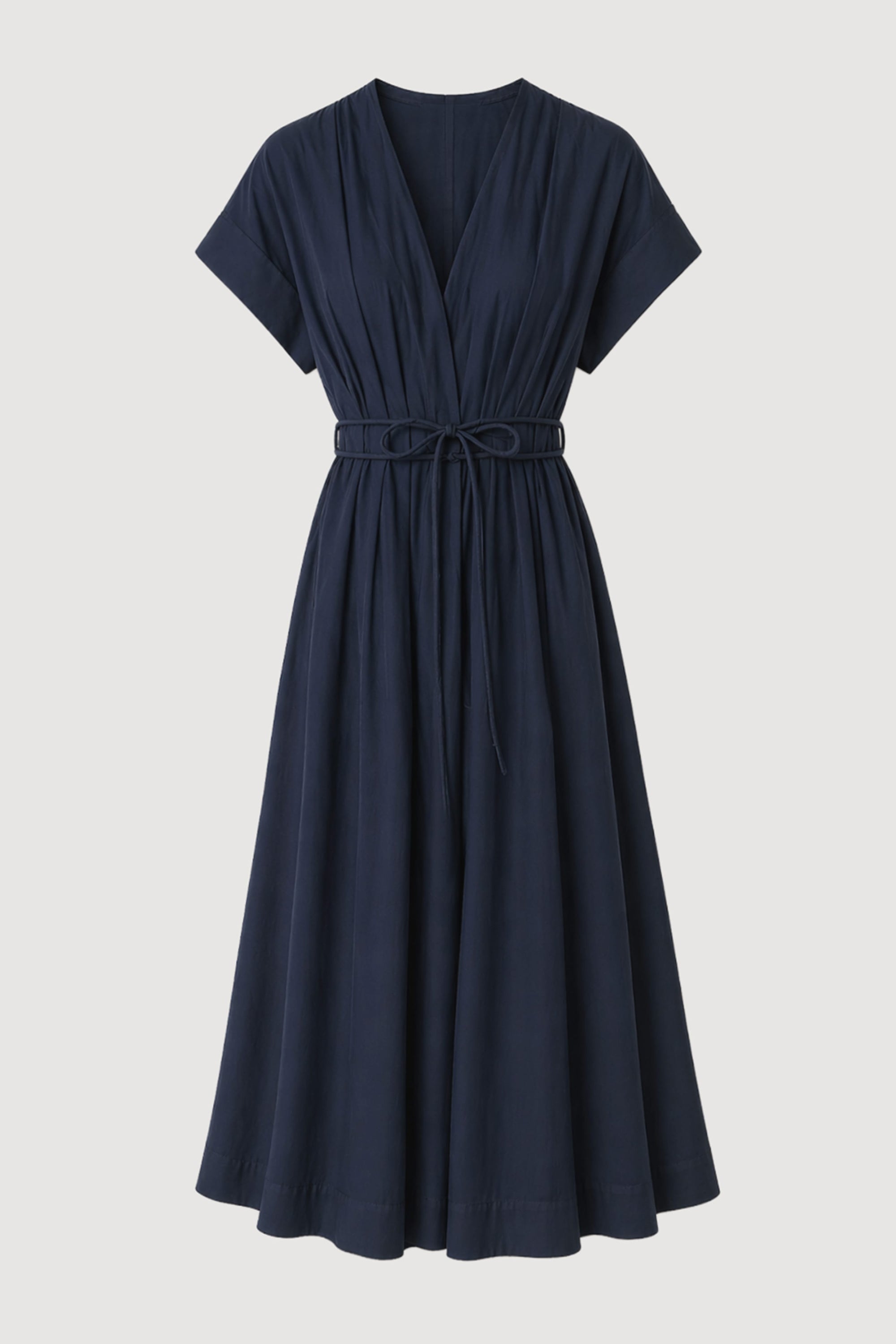cotton v neck midi dress Cotton V Neck Midi Dress
