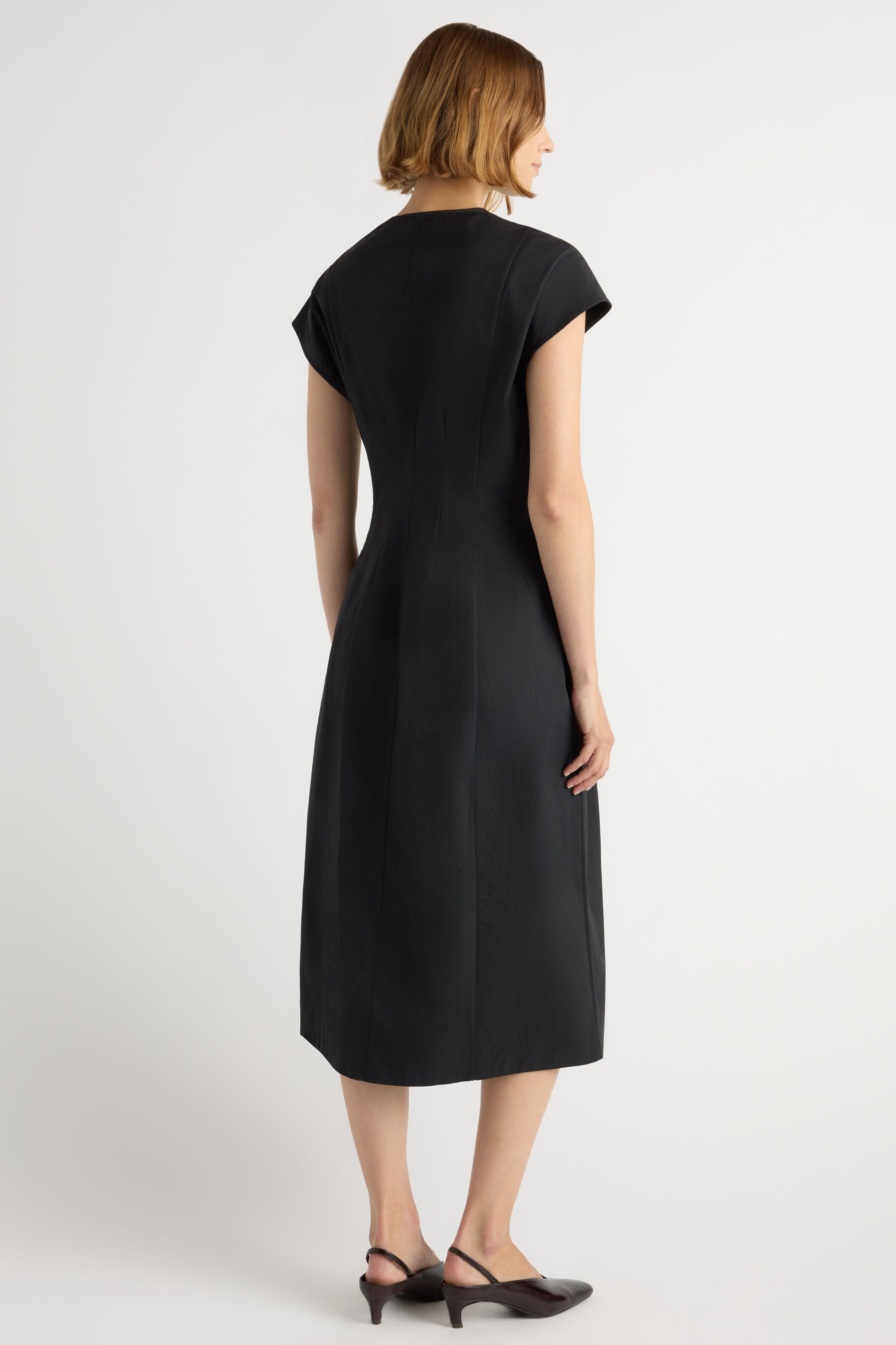 Modern Citizen Women's Zarine Sculpted Button Dress - Black