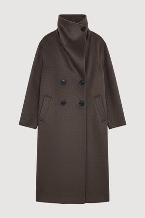 Zephra Wool-Blend Collared Maxi Coat