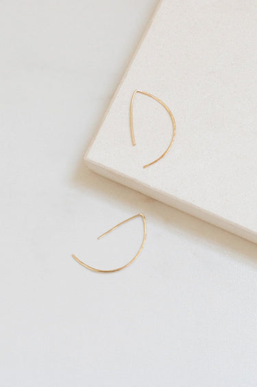 Modern Citizen-14K Gold Wishbone Threader Earrings-Earrings-OS-14K Gold-