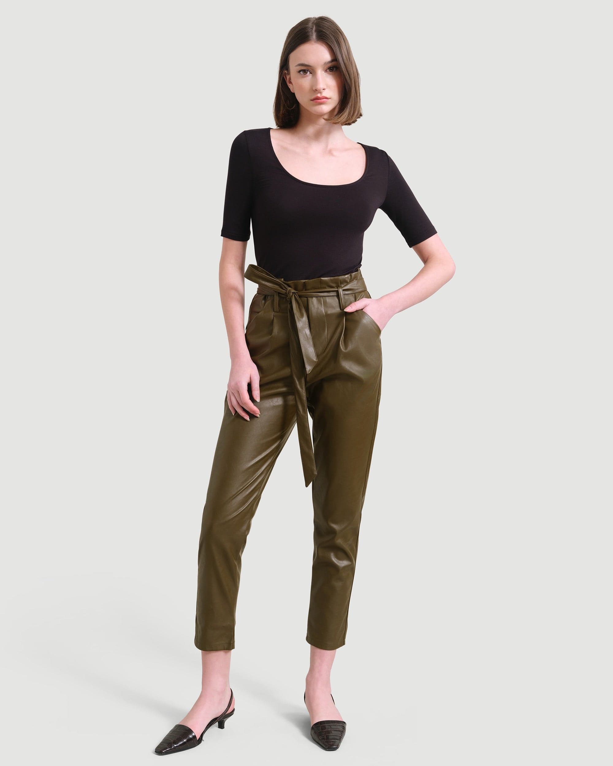 Stitches Ladies Tencel Paperbag Pant | Kingsway Mall