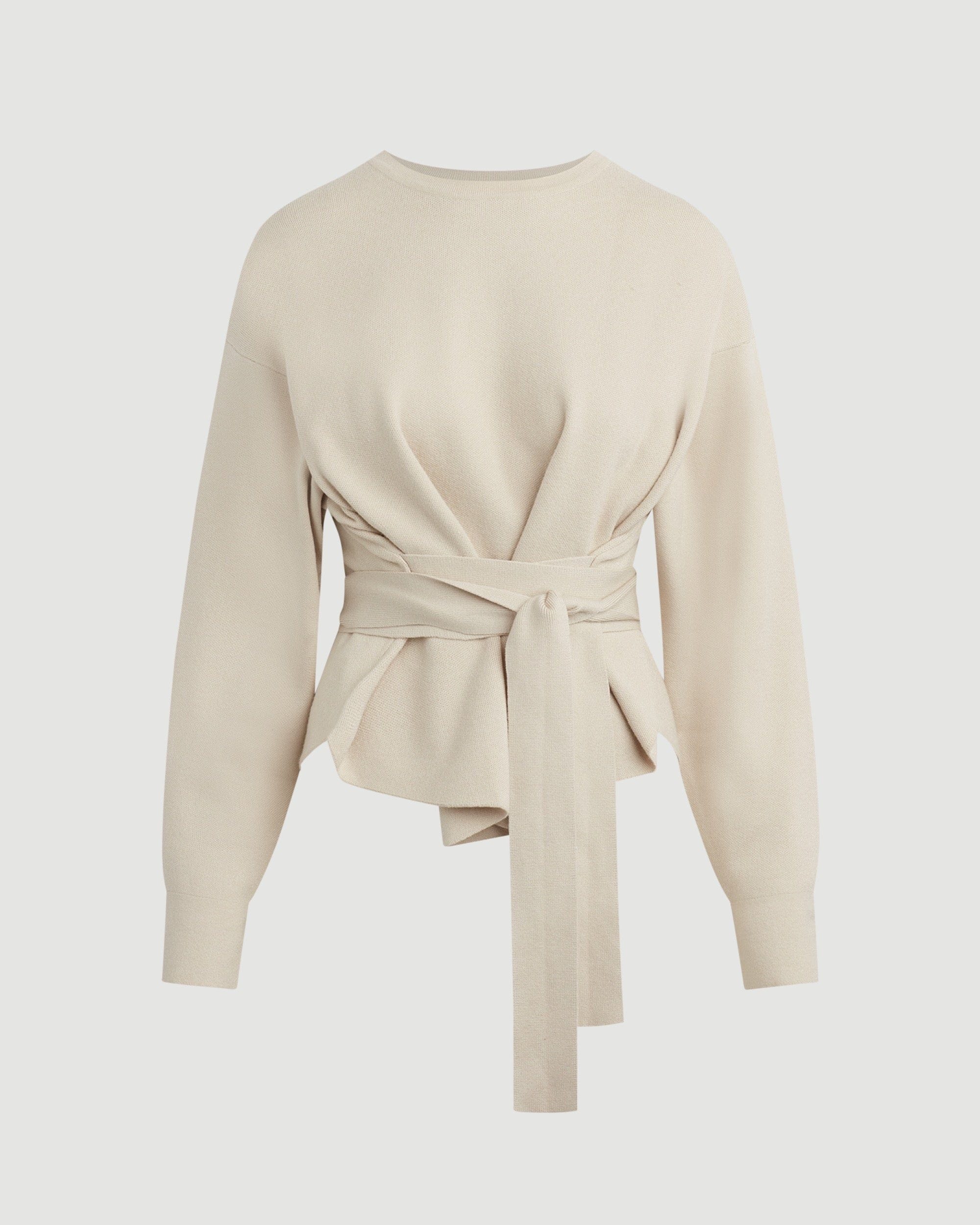 Nara Tie-Front Knit Sweater